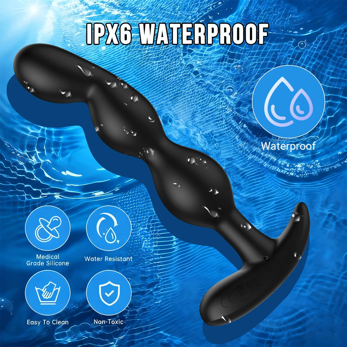 App-Controlled Rose Anal Plug Vibrator