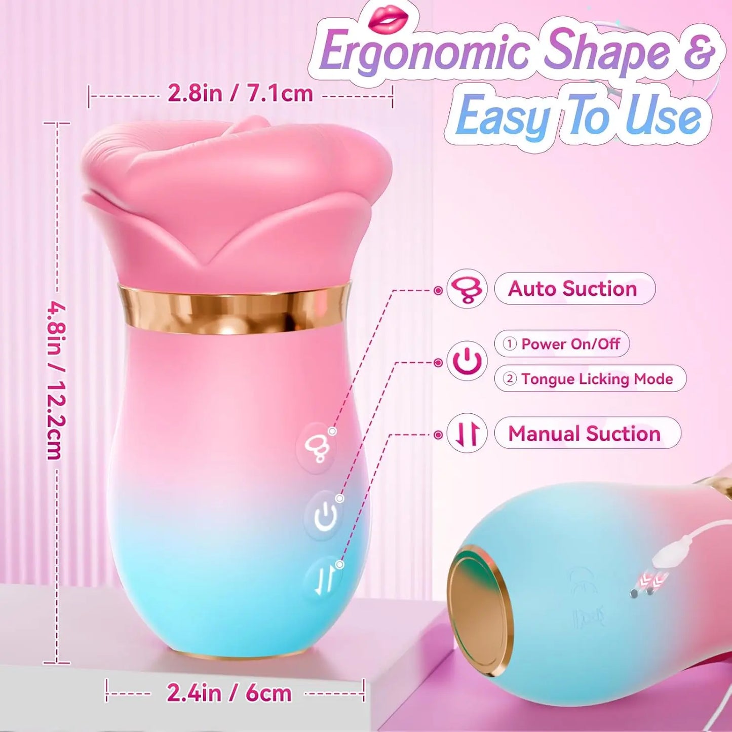 App-Controlled Tongue Rose Toy