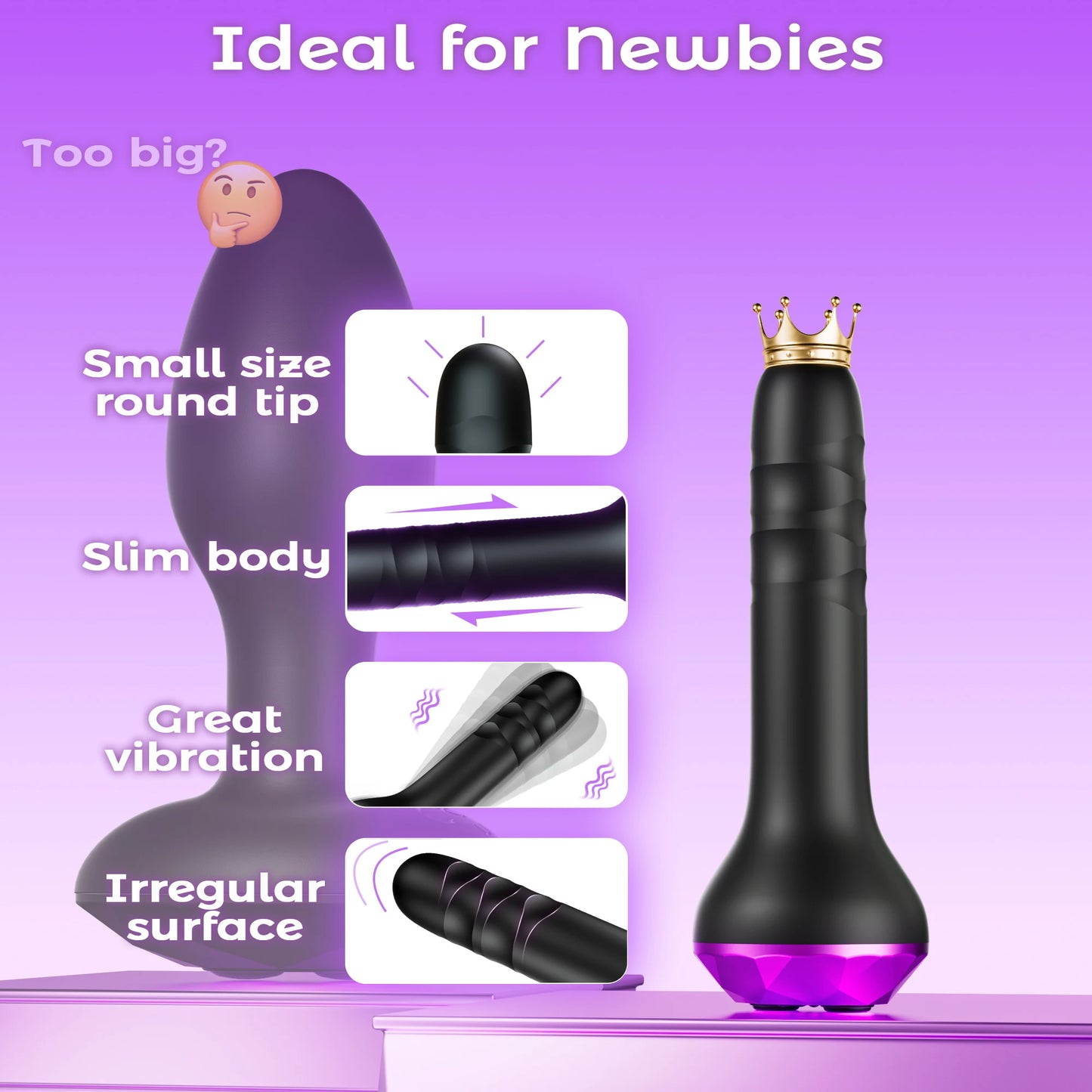 Dual-Motor Anal Vibrator & Butt Plug with 10 Modes