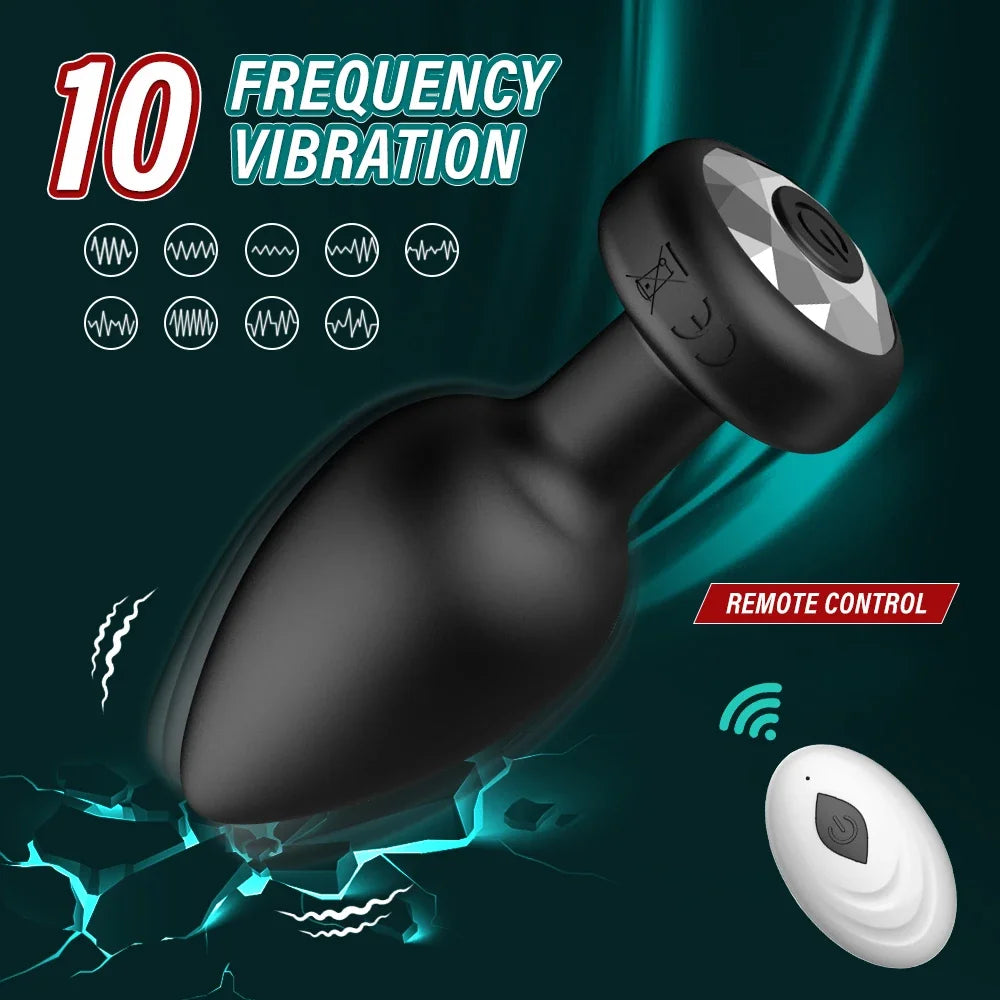 Remote / App-Controlled Vibrator Butt Plug