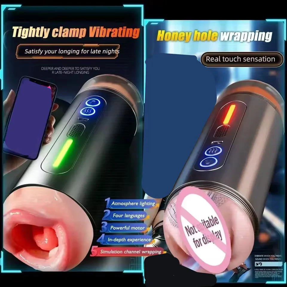 Automatic Sucking Masturbator Vibration Blowjob Pocket Pussy Machine