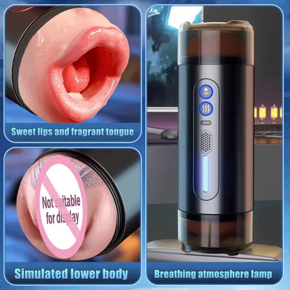 Automatic Sucking Masturbator Vibration Blowjob Pocket Pussy Machine