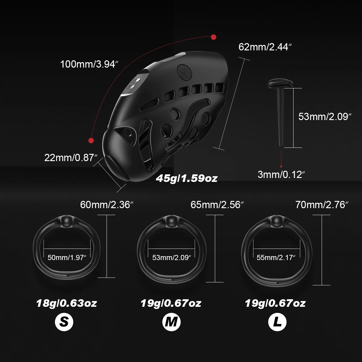 BSDM Wireless Remote Control Electric Chastity Cock Ring