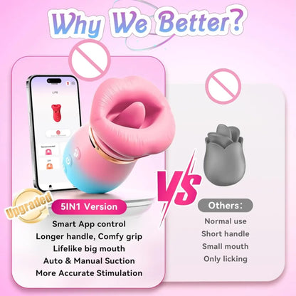 App-Controlled Tongue Rose Toy