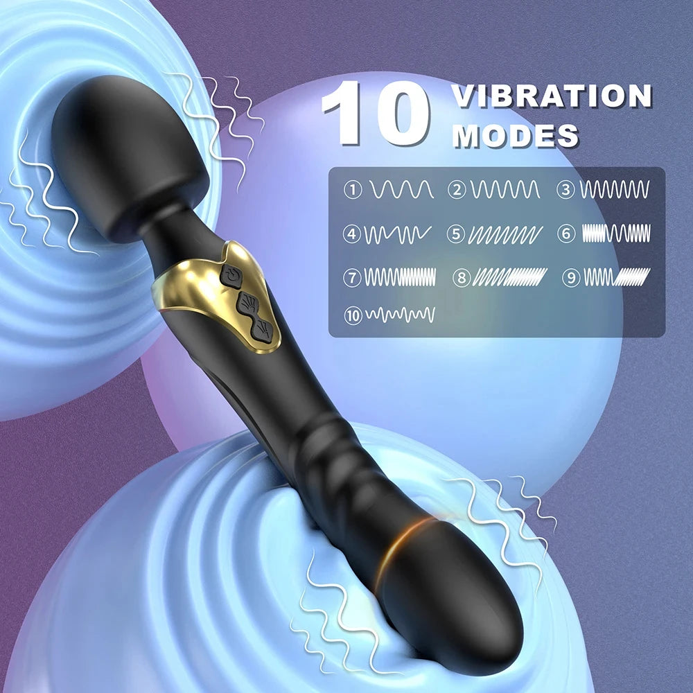 AV Magic Wand Vibrator with 10 Modes