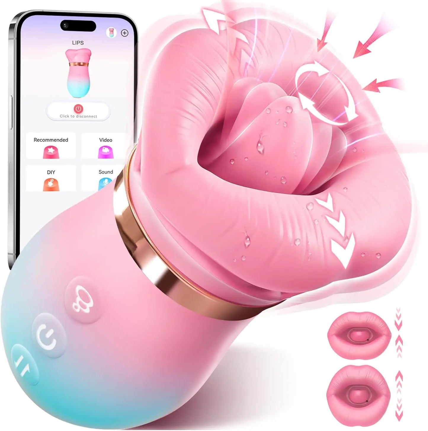 App-Controlled Tongue Rose Toy
