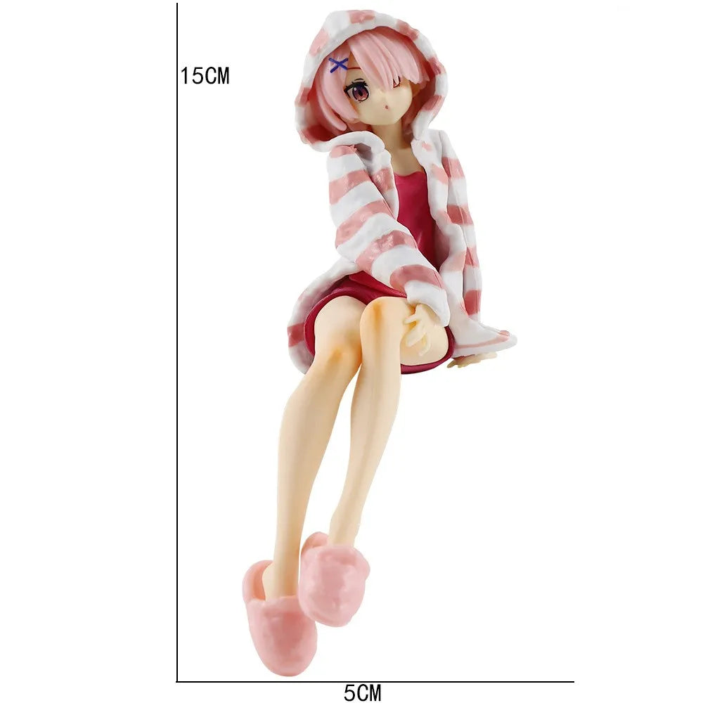 Rem & Ram Sitting Figure - Pajamas & Leopard Bikini Ver.