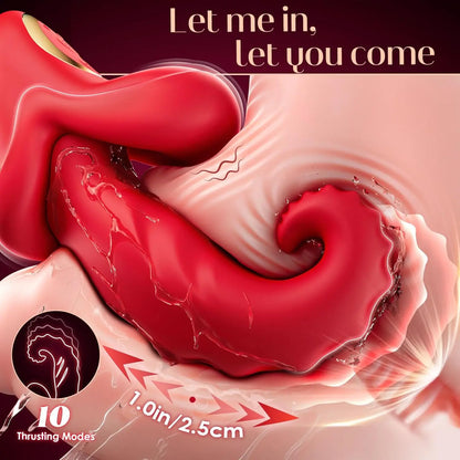 4-in-1 Thrusting & Licking Tongue Vibrator with App Control