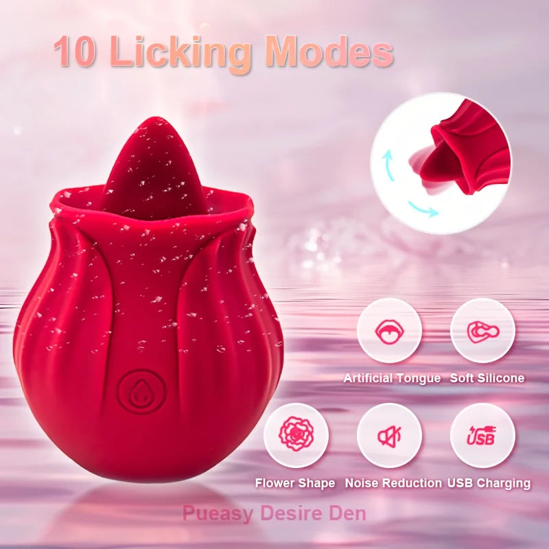 Tongue Rose Toy Vibrator
