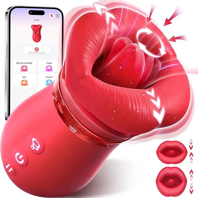 App-Controlled Tongue Rose Toy