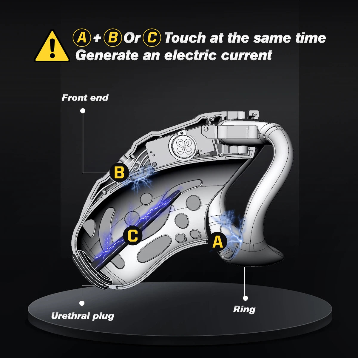 BSDM Wireless Remote Control Electric Chastity Cock Ring