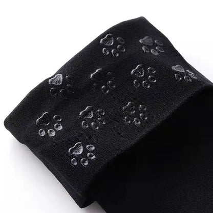 Kitty Paw Print Thigh High Socks