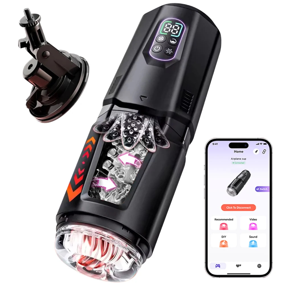App-Controlled Electric Hands-Free Masturbation Device