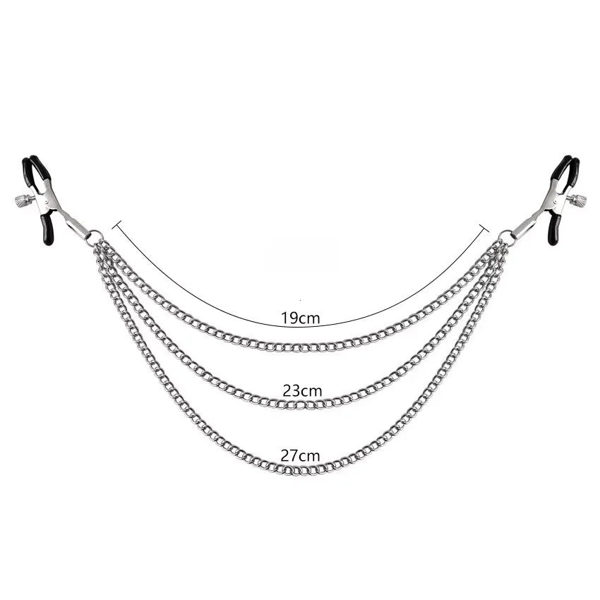 Metal Chain Nipple Clamps