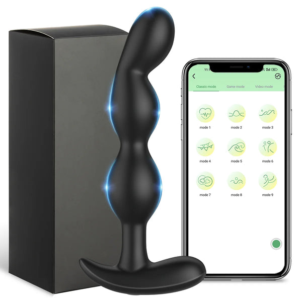 App-Controlled Rose Anal Plug Vibrator