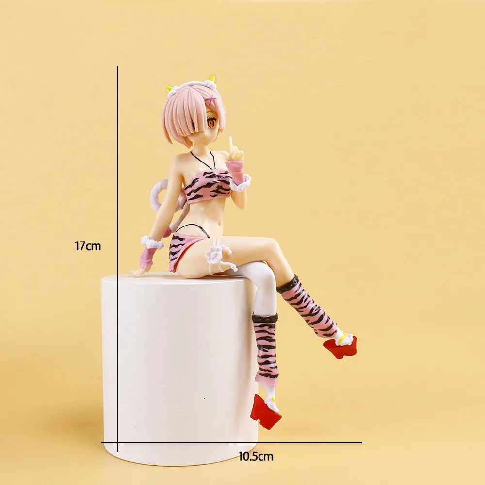 Rem & Ram Sitting Figure - Pajamas & Leopard Bikini Ver.