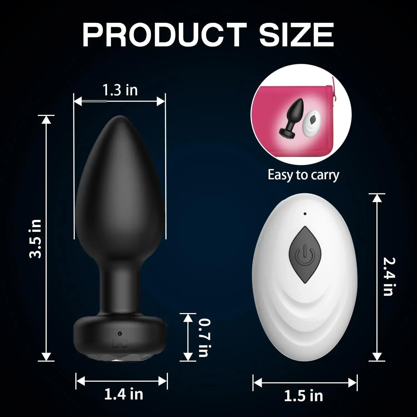 Remote / App-Controlled Vibrator Butt Plug
