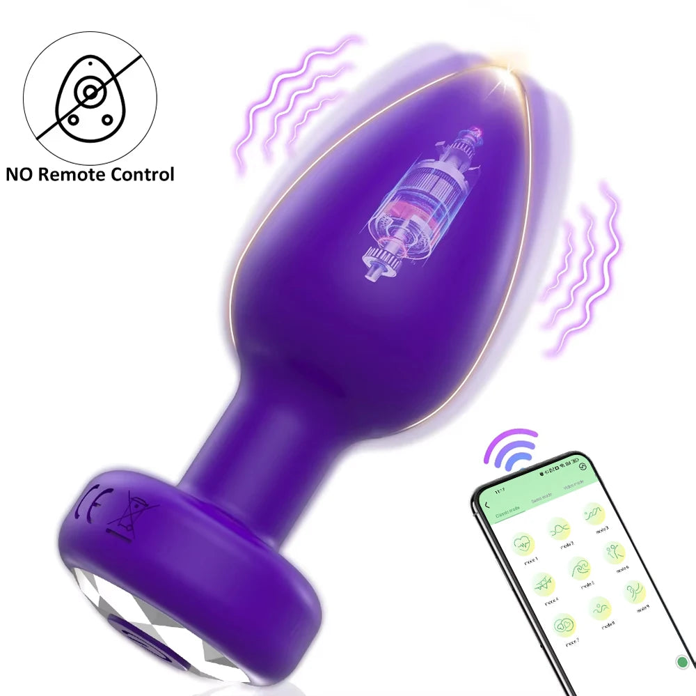 Remote / App-Controlled Vibrator Butt Plug