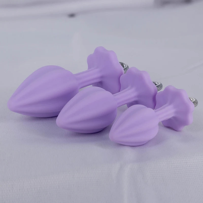 Silicone Butt Plug with Metal Ring