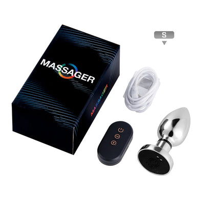 Metal Electric Shock Vibrating Anal Plug