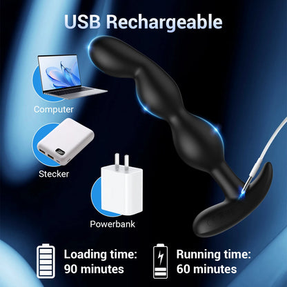 App-Controlled Rose Anal Plug Vibrator