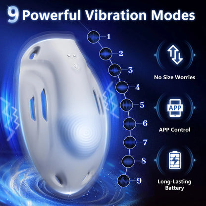 Wearable Penis Training Vibrator with App Control & 9 Modes