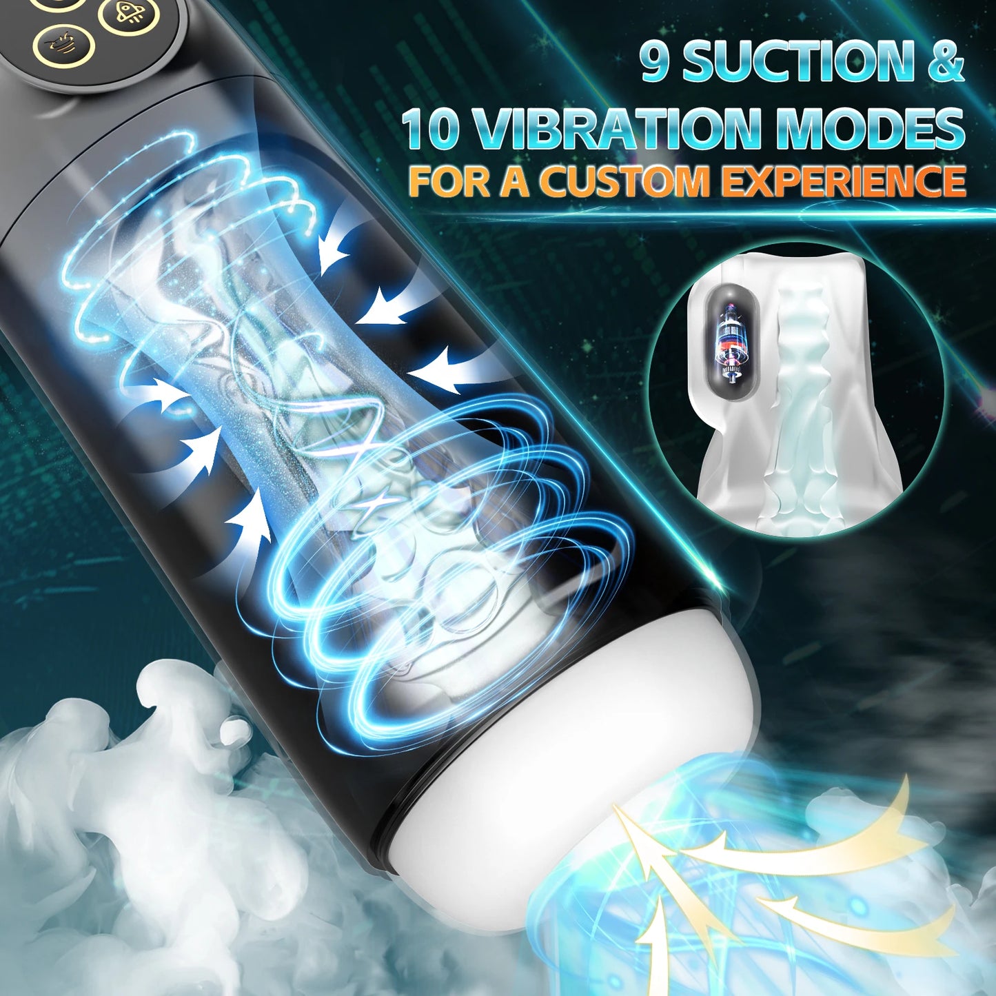 3-in-1 Automatic Male Masturbator with Suction & Vibration