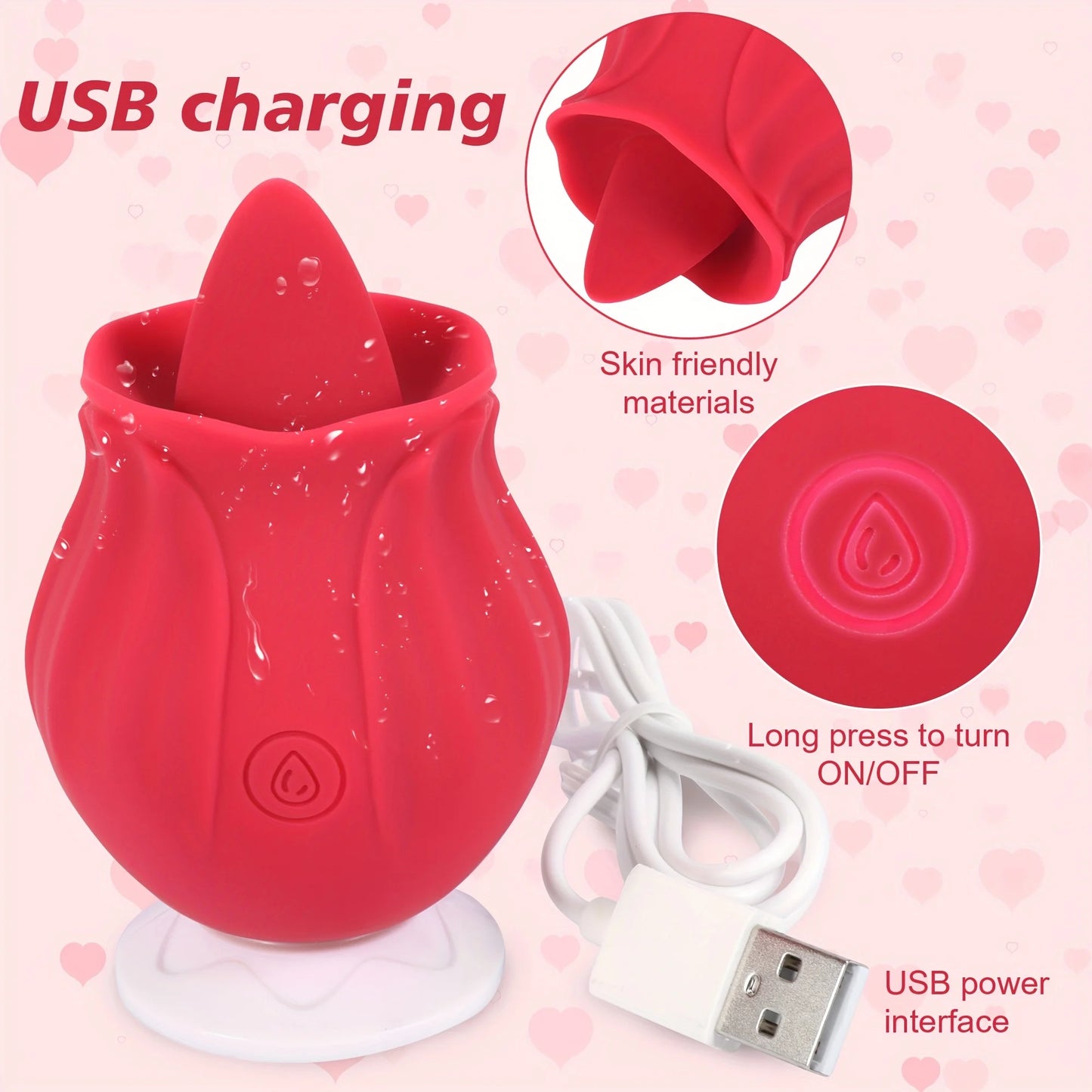 Tongue Rose Toy Vibrator