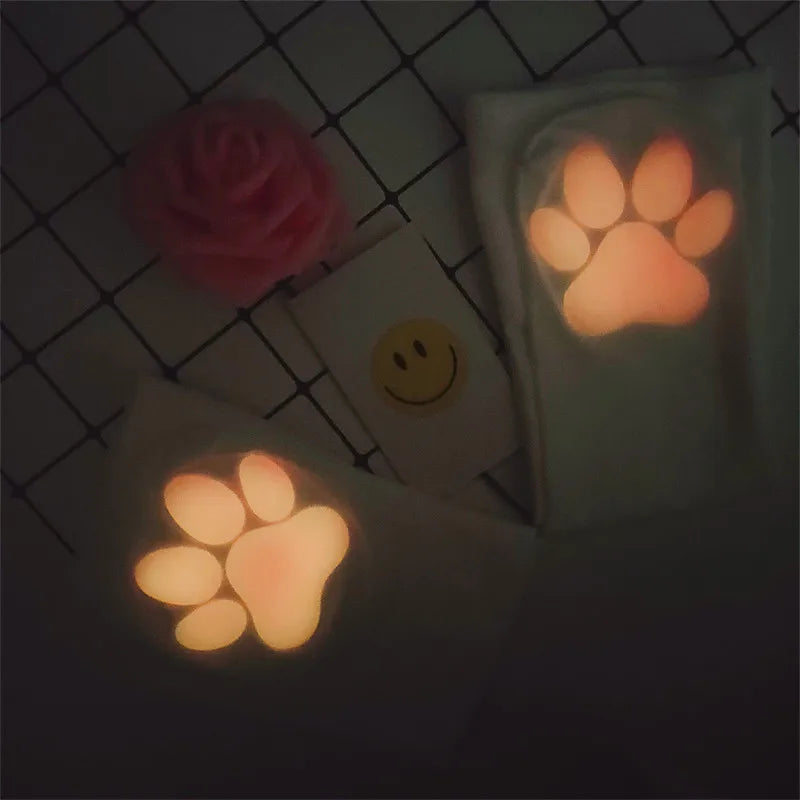 Kitty Paw Print Thigh High Socks