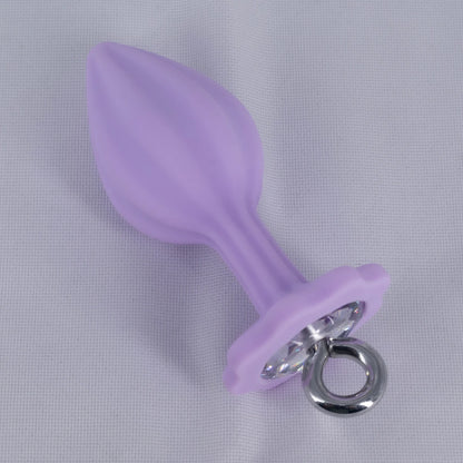 Silicone Butt Plug with Metal Ring