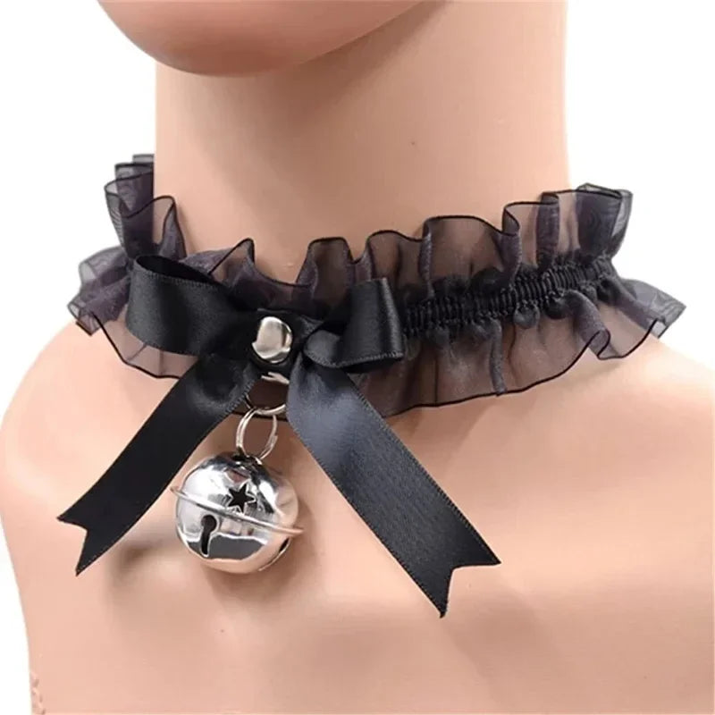 Bow Knot Bell Choker